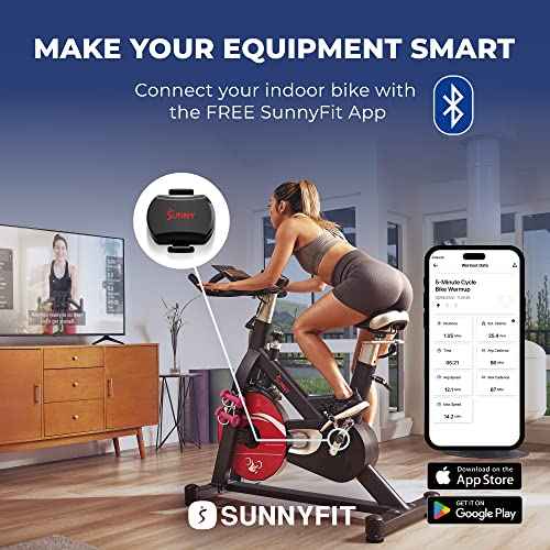 Sunny Health & Fitness 2-in-1 Advanced Cadence/RPM + Speed Sensor, Cadence Sensor Bluetooth ANT+ for Indoor/Outdoor Bikes, Magnet-Less Design for Outdoor Cycles, Exercise Bikes, and More - CB110S