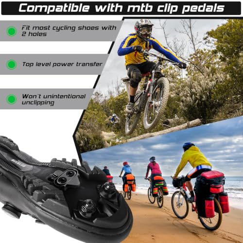 Bike Cleats Compatible with SPD Pedals - Black BH-51 Variation