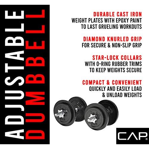 CAP Barbell Adjustable Dumbbell Weight Set | Multiple Options