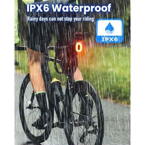 Combination Bike Lock Cable - with LED Bike Tail Light and Keypad Light, IPX6 Waterproof Heavy Duty Strong Anti-Theft 5 Digit Keyless Cable Lock, for Kids Adult Bike Accessories (4FT, Black-0.5 inch)