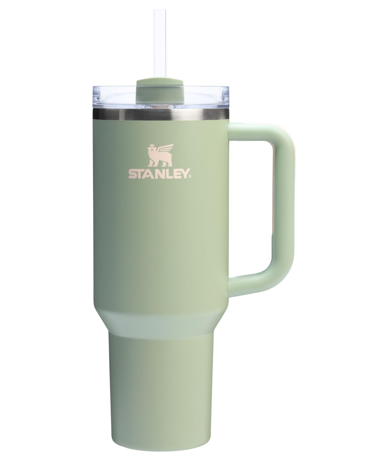 STANLEY Quencher H2.0 Tumbler with Handle and Straw - 40 Fluid Ounces, Flowstate 3-Position Lid, Insulated Stainless Steel, BPA-Free, Cup Holder Compatible, Lichen