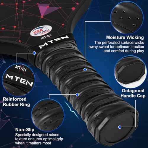 Pickleball Paddles, USAPA Approved Fiberglass Surface Pickleball Set with Pickleball Rackets, Pickleball Paddles Set ?for Men Women