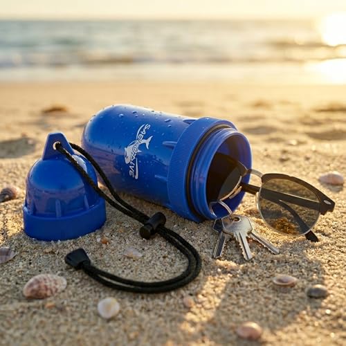 Yellow Small Waterproof Dry Box with Lanyard - Watertight Container for Water Activities