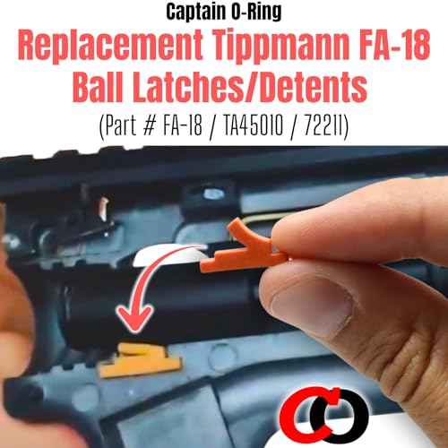 Captain O-Ring ? Replacement Ball Detent Latch for Tippmann 98, A5, X7 FA-18 Ball Keeper (Select Pack Qty)