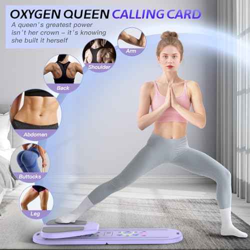 Pilates Board Pilates Reformer Set for Women, 7 in 1 Foldable Pilates Equipment with Timer, Portable Pilates Machine for Home Workout, Fitness, Exercise, Ab, Core
