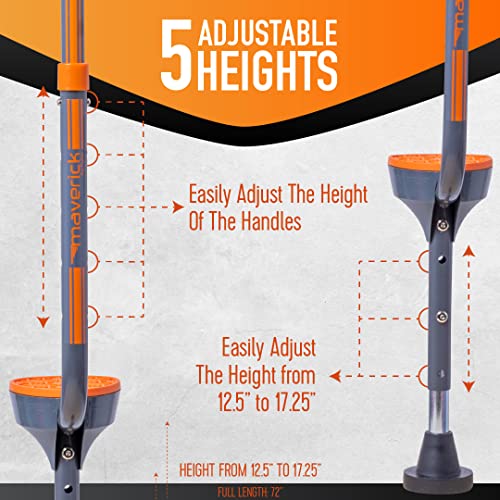 Kids Walking Stilts with Adjustable Height, Wide Non-Slip Tips & Foam Grips