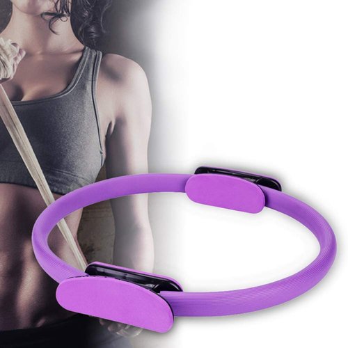 Pilates Ring ??15??Magic Circle for Full Body Workout, Yoga & Pilates Essentials Kit, Non-Slip Dual Padded Handles, Lightweight & Portable for Home Gym & Travel