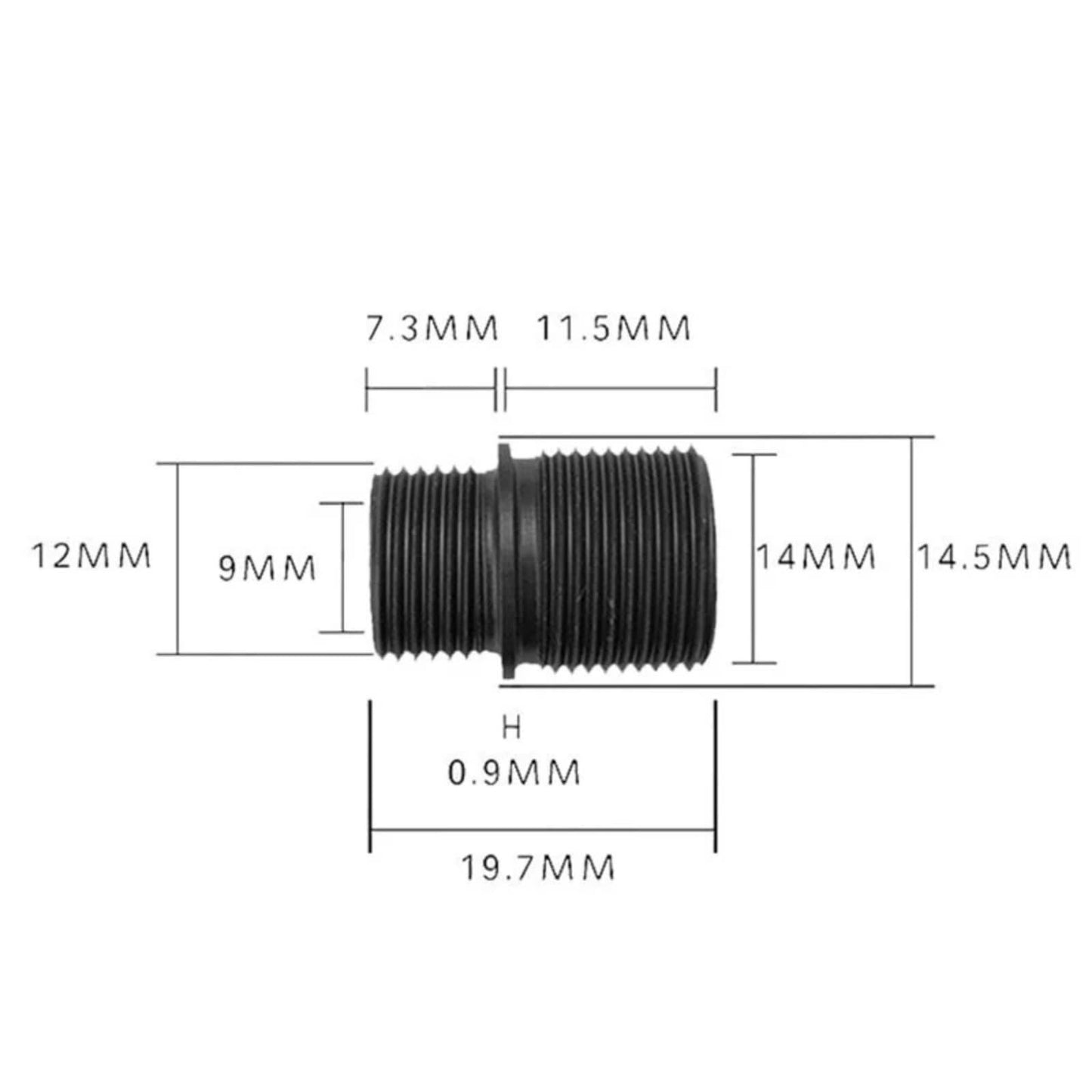 12mm ccw to 14mm ccw Thread Adapter for Tracer Unit