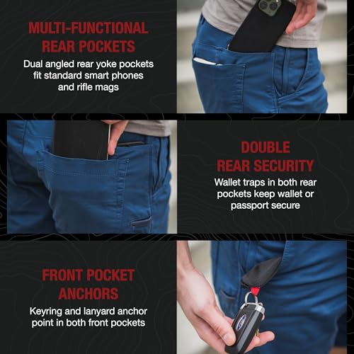 Vertx Delta LT 10 Inch Mens Tactical Shorts with Pockets, Lightweight Stretch Casual Workwear, Tactical Gear, Athletic-Fit