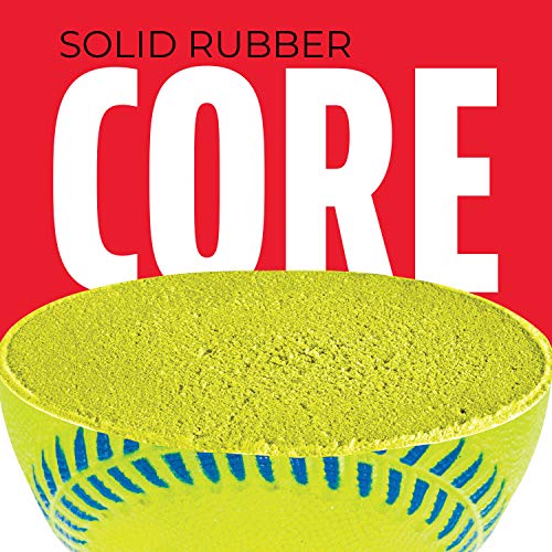Youth Neon Rubber Tee Ball 6 Pack - Official Size & Soft Safe Practice Balls