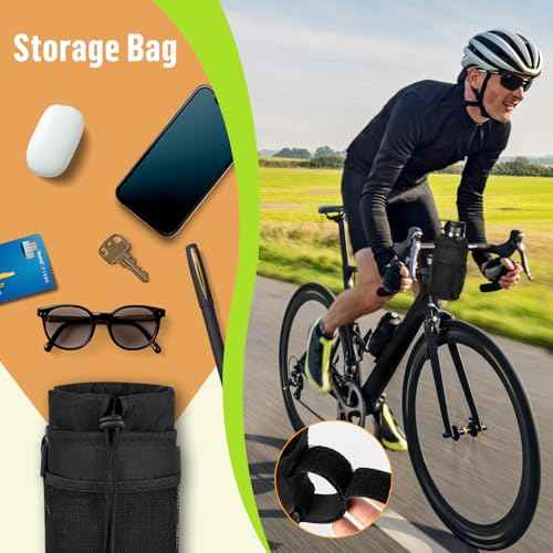 Desing Wish Ultra Thin Bike Water Bottle Holder for Handlebar 24-32 oz Bike Cup Holder with Removable Fastener Straps Bike Bottle Holder for Mountain Bike, Road Bike, eBike, Scooter