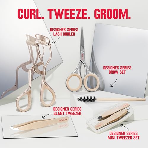 Revlon Designer Series Slant Tweezer, High Precision, Made With Long Lasting Stainless Steel, 1 Count