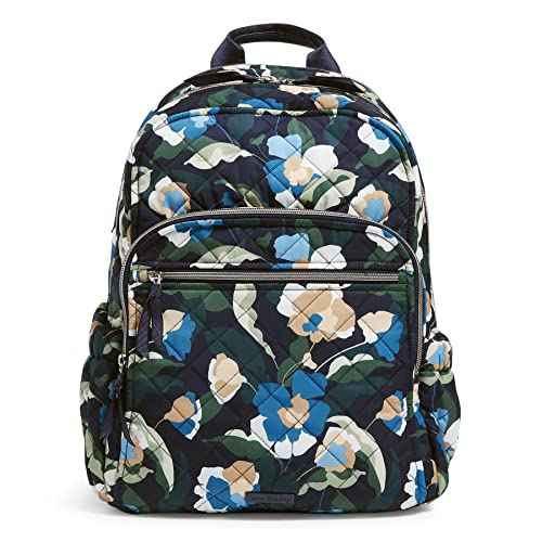 Vera Bradley Women's Performance Twill Campus Backpack, Immersed Blooms, One Size