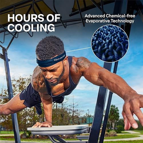 Cold Factor Instant Cooling Headband for Men and Women - Navy Blue