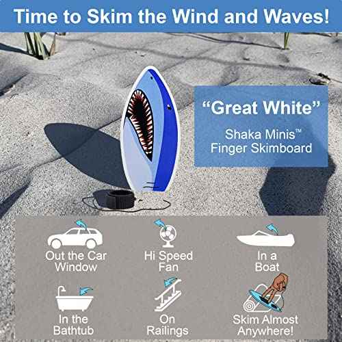 Finger Skimboard | Finger Surfboard - Skim and Surf The Wind, Waves and Almost Anywhere (Great White)