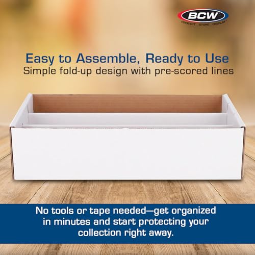 BCW 3 Pack Cardboard Trading Card Storage Boxes for Collectibles and Gaming