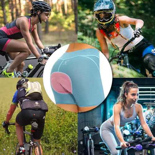 Padded Bike Shorts Women Cycling Underwear Bicycle Biking Biker Short with 4D Padding Super Lightweight Breathable