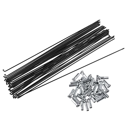 Bike Spoke Set 36 pcs 268mm Steel Spokes with Nipples for Bicycle Repair
