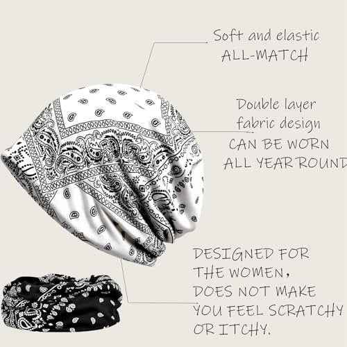 4 Pieces Soft Cotton Beanie Turban for Women, Chemo Head Scarf Hats, Elastic Hair Wraps, Cancer Headwear Covers