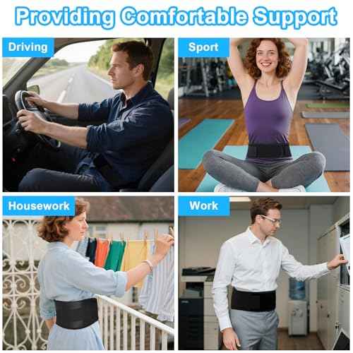 Heated Back Braces, Back Support Belt with Magnet, Self Heating Lower Support Back Braces for Lower Pain Relief, Adjustable Lumbar Support Belt for Herniated Disc,Sciatica,Scoliosis (L)