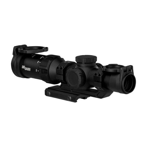 SIG SAUER Tango-SPR LPVO 1-4x24mm 30mm Tube Second Focal Plane/SFP/F2 Shockproof Waterproof Fogproof Tactical Scope| Hellfire Illuminated FL-4 Reticle, Flip-Back Caps Included, SOTS41000