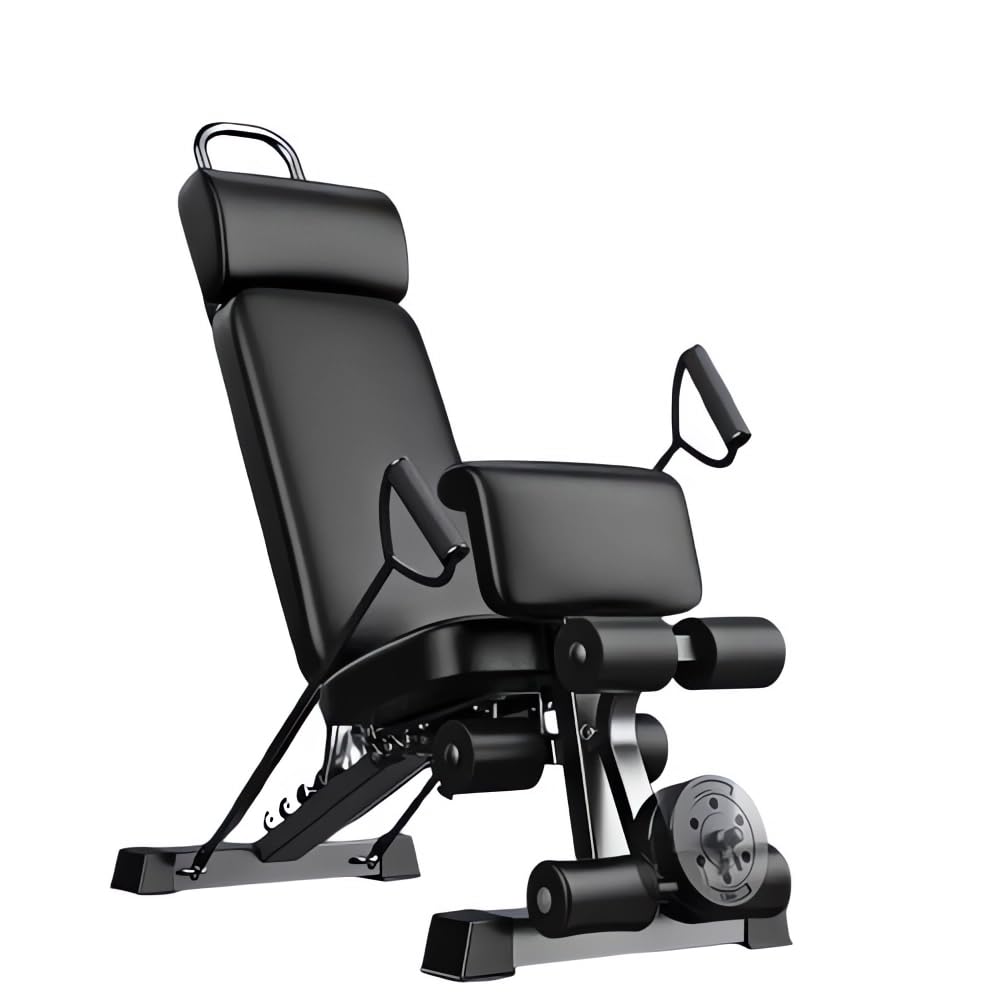17-in-1 Multifunctional Dumbbell Stool & Sit-Up Bench – Adjustable Backrest, Foldable Home Gym Equipment, 500kg Weight Capacity – for Dumbbell Press, Tension Rope, Core Workouts & Full-Body Training