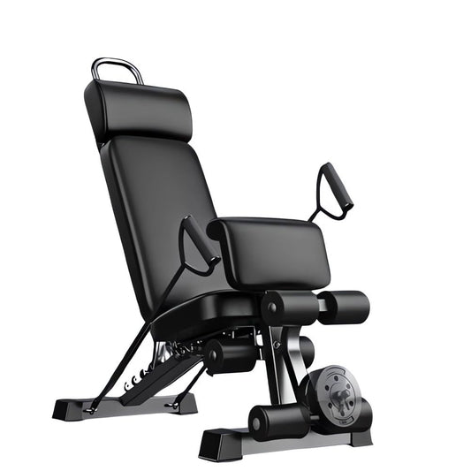 17-in-1 Multifunctional Dumbbell Stool & Sit-Up Bench – Adjustable Backrest, Foldable Home Gym Equipment, 500kg Weight Capacity – for Dumbbell Press, Tension Rope, Core Workouts & Full-Body Training