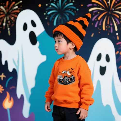 Halloween Sweatshirt Kids Glow in the Dark Dinosaur Shirt Boys Pumpkin Tops Bat Long Sleeve Cotton Outfits 1-7T