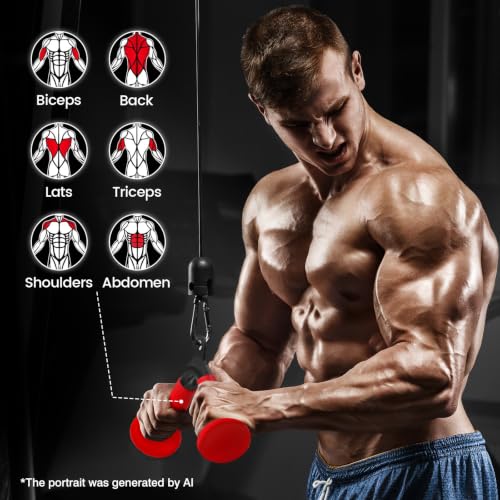 Cable Machine Attachments with PU Grips GMA001 - V-Shaped Triceps & Biceps Bar
