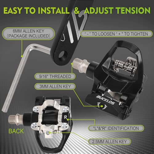 Dual Clip Pedals Compatible with Peloton & Spin Bikes - Aluminum & SPD/Delta Cleats