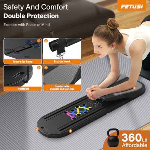 Pilates Board,Foldable Pilates Reformer Sets with Timer,Multifunctional Abdominal Pilates Board for Home Workout Equipment,Portable Ab Board Trainer Pilates Exercise Machine, Pilates Board for Women