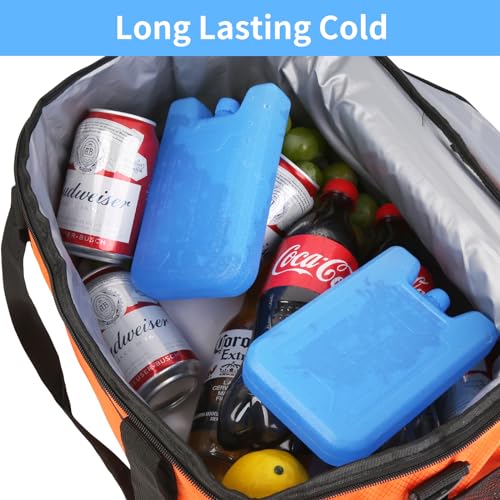 Large Blue Reusable Ice Packs for Lunch Boxes & Coolers - 6.7 x 4.3 x 1.5 inches