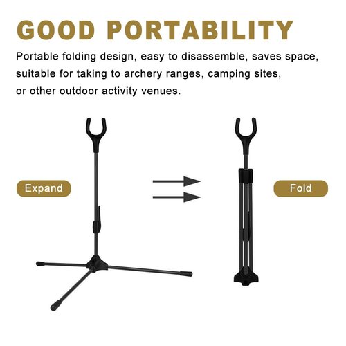 DONGKER Recurve Bow Stand,Vertical Folding Bow Support Stand Fiber Glass Lightweight with Non-Slip Base for Most Recurve Compound Traditional Bows