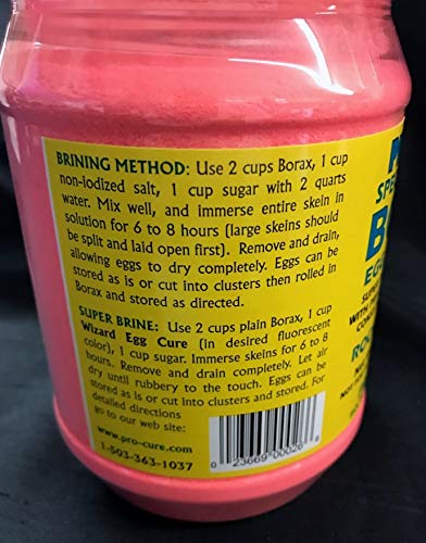 Pro-Cure Borax Egg and Bait Cure - 30 Ounce Fishing Additive Rocket Red
