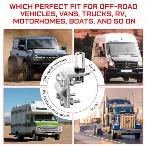 CB Radio Antenna Single Groove Mirror Mount W/ SO239 Stud - Bulk