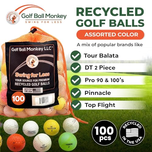 Bulk Used Golf Balls 100 Pack for Practice & Driving Range - Recycled Shag Balls