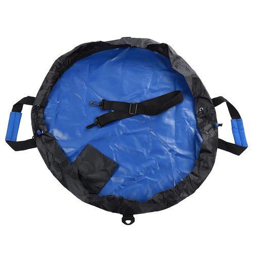 Oxford Cloth Wetsuit Changing Mat | Water - Blocking Beach Pad & Dry Bag with Shoulder Strap | Surfing/Swimming/Triathlon Gear | Sturdy & Portable for Adults & Youth (Blue)