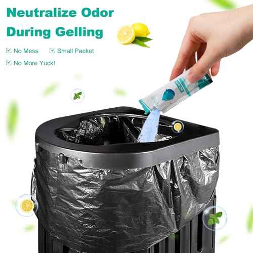OUMEE 50 Pack Poo Gel for Portable Toilet, Camping Toilet Powder, Eco Absorbent Gel, Portable Urine Packets for Outdoor Camping Recreation Supplies (50)