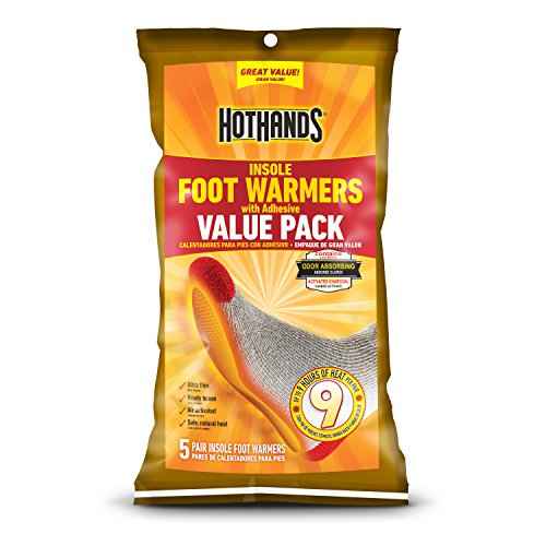 Insole Foot Warmers with Adhesive Value Pack (5-Pairs)