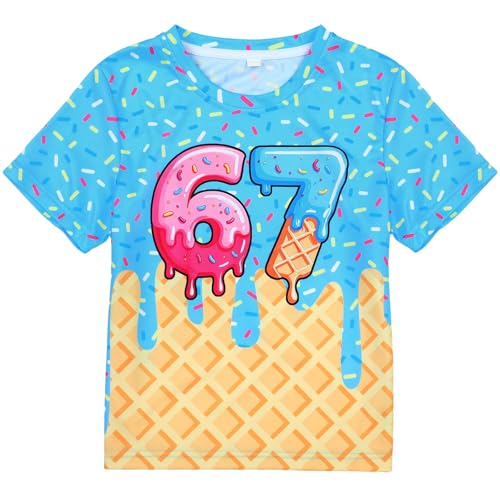 Skicuff Dripping Ice Cream T-Shirt - Medium Blue, Unisex Adult