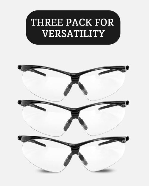 Aqulius 3pk Shooting Glasses - Eye Protection for Shooting Range - Tactical Goggles for Hunting Accessories - Clear Range Glasses - Protective Eyewear - Gun Eye Protection