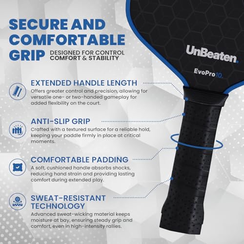 Set of 2 Carbon Fiber Pickleball Paddles USAPA Approved Lightweight with Balls & Bag