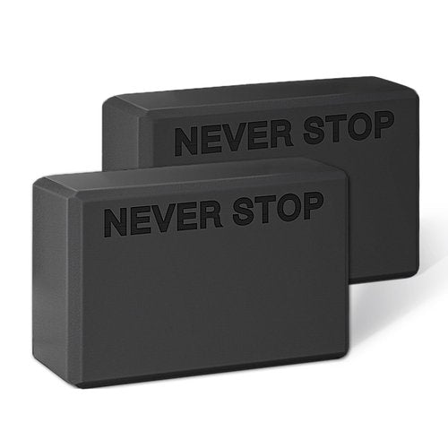 Yoga Block, High Density EVA Foam Blocks for Yoga, Pilates, Meditation, Aid Balance, Support and Deepen Poses - Non-Slip Lightweight Durable(2-Pack-Grey)
