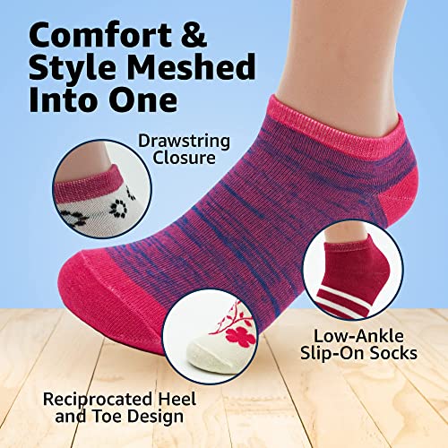 Women Low Cut Ankle Socks - 30 Pairs, Athletic & Workout, Size 9-11, Medium Snack Pack Variation