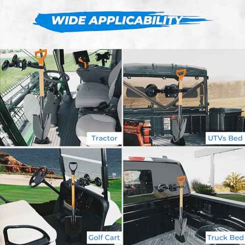 KEMIMOTO Tractor Tool Holder Rack for Glass Windshield, Adjustable Tool Mount with Enclosed Suction Cup, Compatible with Tractor Cab, Truck, UTV Back Windshield, and Golf Cart