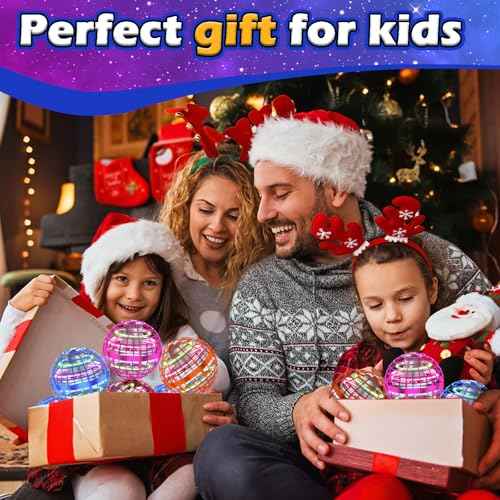 Tikduck Flying Orb Ball 2025 Toys Soaring Hover Boomerang Spinner Hand Controlled Mini Drone Cosmic Globe Spinning Kids Outdoor Fly Toy Birthday Gift Cool Stuff for Boys Girls 6 7 8 9 10+ Year Old