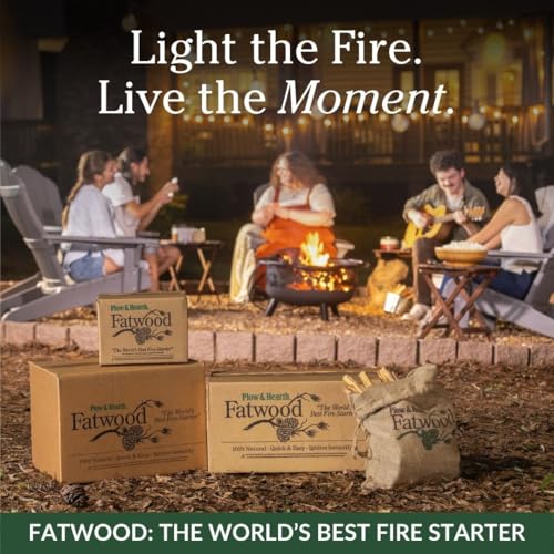 2 Lb Organic Fatwood Fire Starter Sticks - Easy Ignition Kindling for Fireplaces, Fire Pits & Campfires