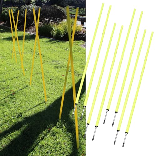 BlueDot Trading Soccer Agility Training Poles Adjustable Telescopic 3ft-6ft (8pc), Speed & Agility Poles for Soccer Training, Outdoor Game, Exercise Training, Football, Sport Training Equipment