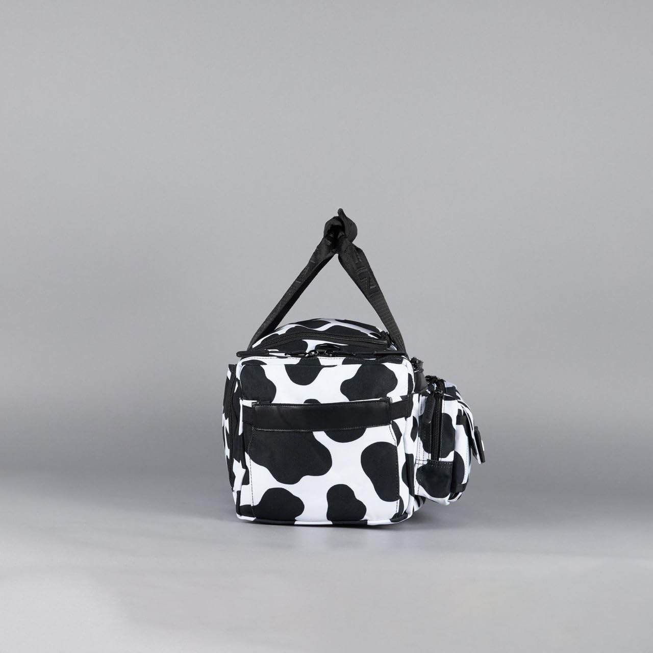WOLFpak 20L Mini Gym Duffle Bag with Shoe Compartment (Black & White Cow)
