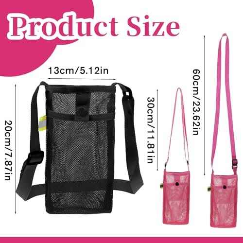 2 PCS Water Bottle Holder with Strap, Water Bottle Carrier with Strap, Light Bottles Sling Bag for Hiking, Walking, Camping, Travel